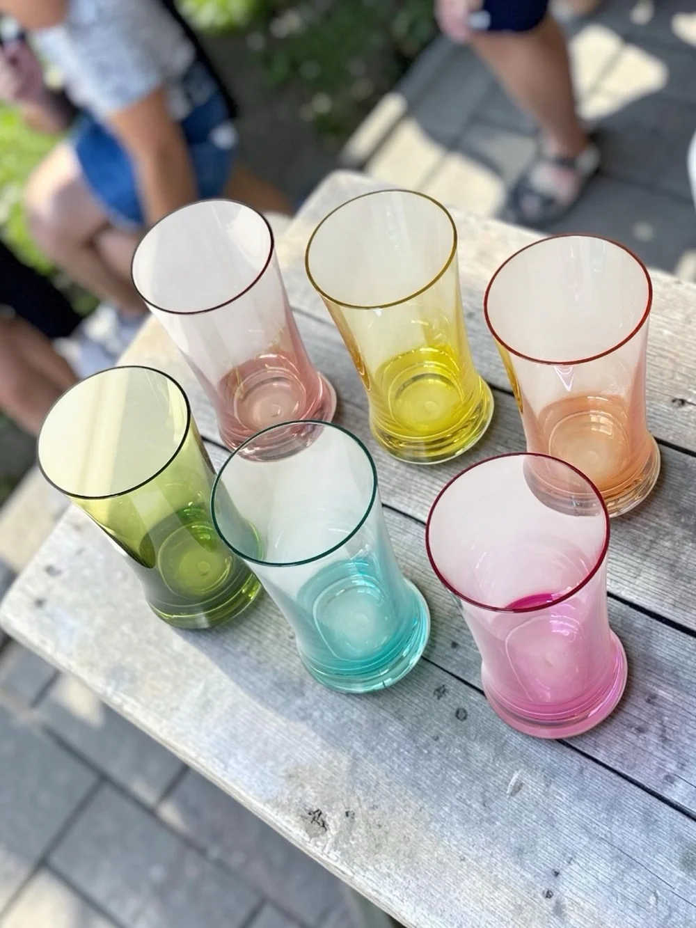 Williams-Sonoma vintage Duraclear 17 fl. Oz. Tumbler Multi-Color set of 6 NWT